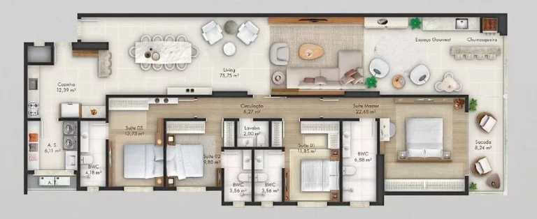Imagem Praia Home Resort - Fase 1 - Apartamento à venda no bairro Ilhota - Itapema/SC