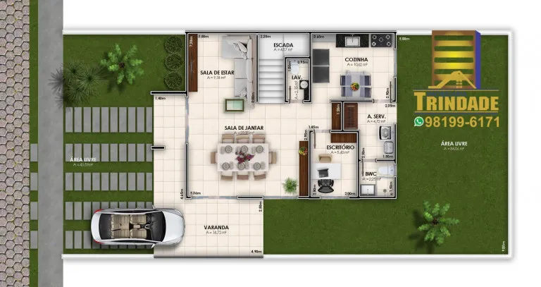 Imagem Casa de Condomínio com 3 Quartos à Venda, 200 m² em Olho D'Água - São Luís
