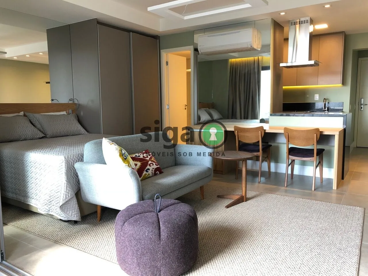 Foto do imóvel Apartamento 1 quarto, 1 vaga de garagem, 43m², para locação Brooklin