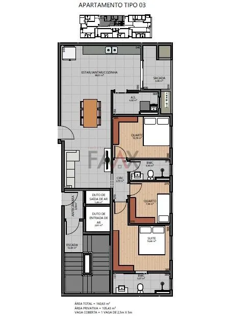Imagem Apartamentos à venda no Ed. Vista do Lago na SANTA CRUZ em GUARAPUAVA - PR