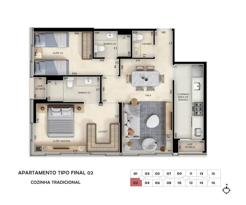 Imagem Apartamento com 2 Quartos à Venda, 62 m² em Setor Noroeste - Brasília