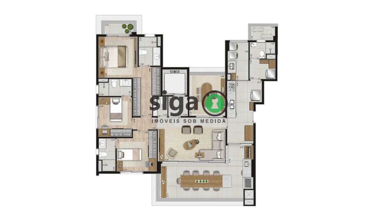 Imagem Apartamento para venda em Moema 03 suítes, São Paulo - SP