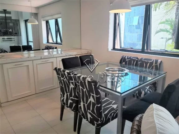 Imagem Flat disponível para venda no International Duplex Residence em Moema, com 70m², 2 dormitórios e 1 vaga
