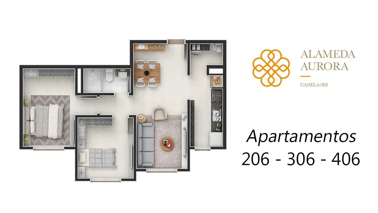 Imagem Apartamento à venda em Canela, Centro, com 2 quartos, 59.07m2