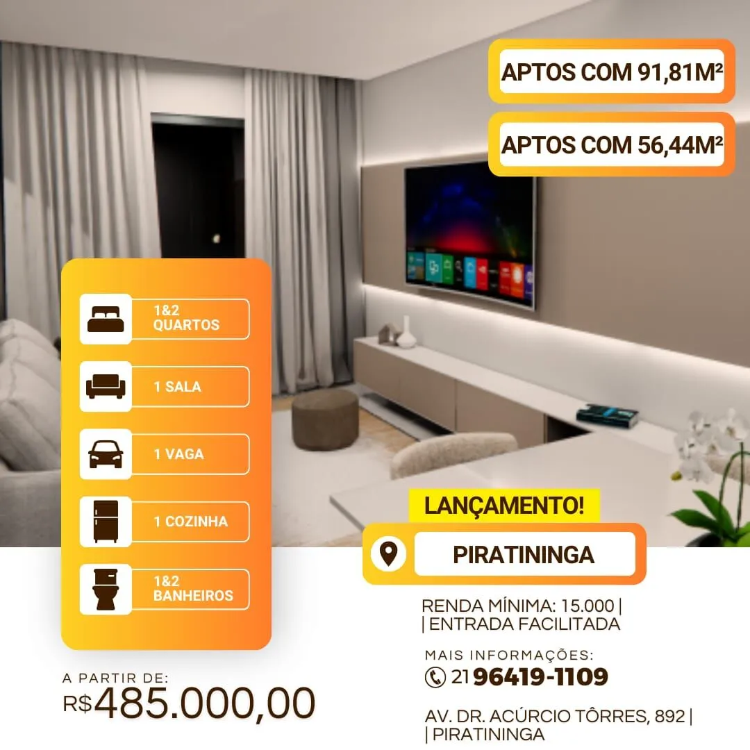 Imagem Apartamento em Condominio no bairro Piratininga, em Niterói-RJ