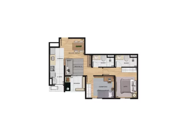 Imagem APARTAMENTO RESIDENCIAL em Hortolândia - SP, Jardim das Colinas