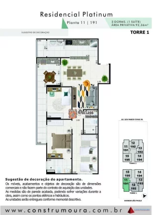 Imagem Apartamento com 3 dormitórios à venda, 92,36 m² a partir de R$ 665.915 - Centro - Mongaguá/SP