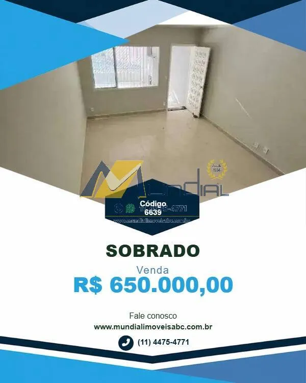 Foto do imóvel Sobrado à venda com 3 dormitórios (1 suíte)