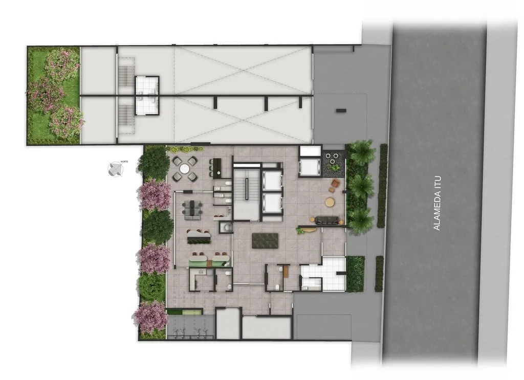 Imagem Um projeto contemporâneo, sofisticado e único, com arquitetura que foge do convencional e biofilia...
