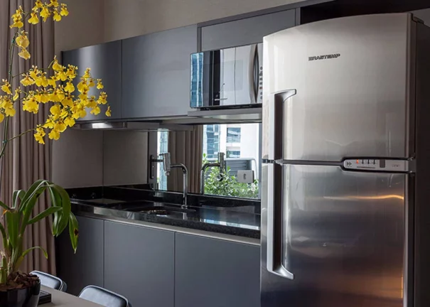Imagem Flat para aluguel possui 35 metros quadrados com 1 quarto em Vila Olímpia