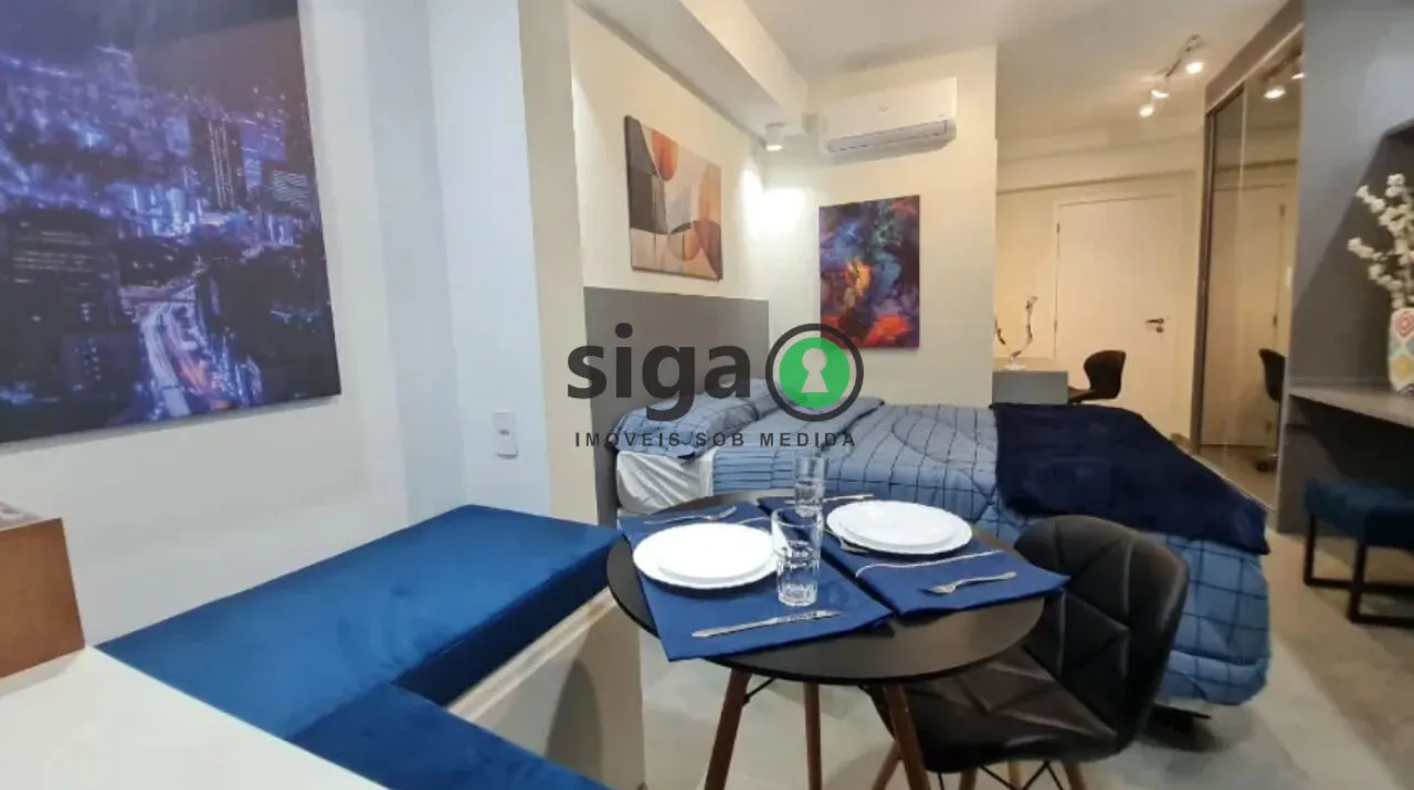 Imagem Studio mobiliado e equipado à venda próximo ao metrô Adolfo Pinheiro