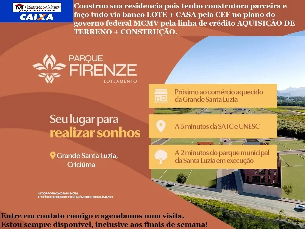 Foto do imóvel Terreno à Venda, 360 m² em Santa Luzia - Criciúma