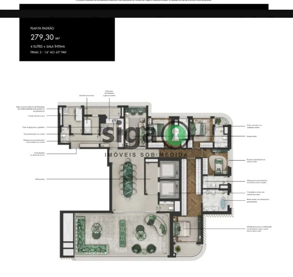 Imagem Apartamento para venda em Pinheiros 04 suítes, São Paulo - SP
