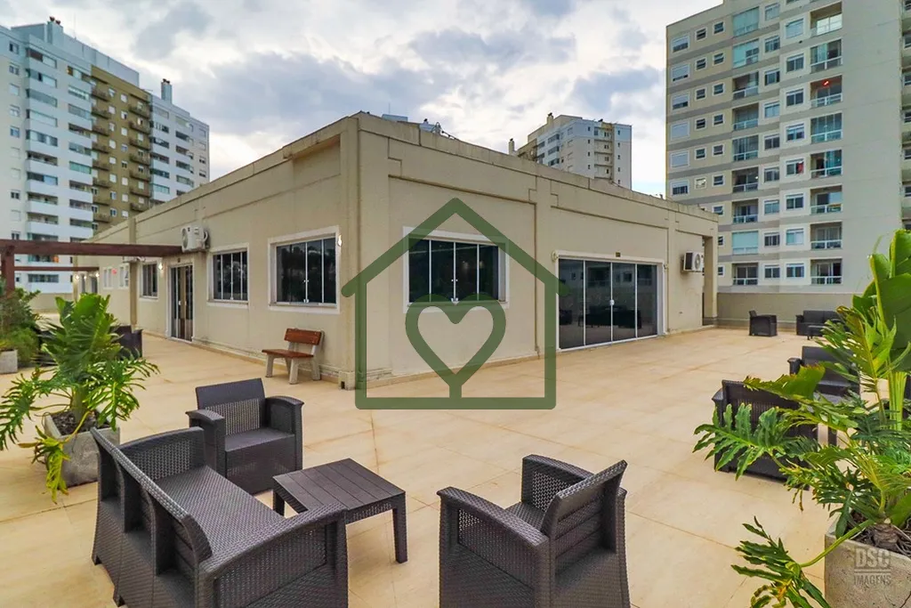 Imagem Este lindo apartamento conta com: 
 2 dormitórios (sendo 1 suíte) 
 55m² bem distribuídos 
 Saca...