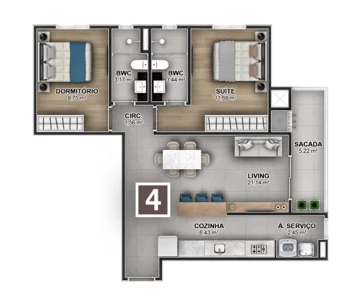 Imagem Byron Bay - Apartamento à venda no bairro Vila Operária - Itajaí/SC