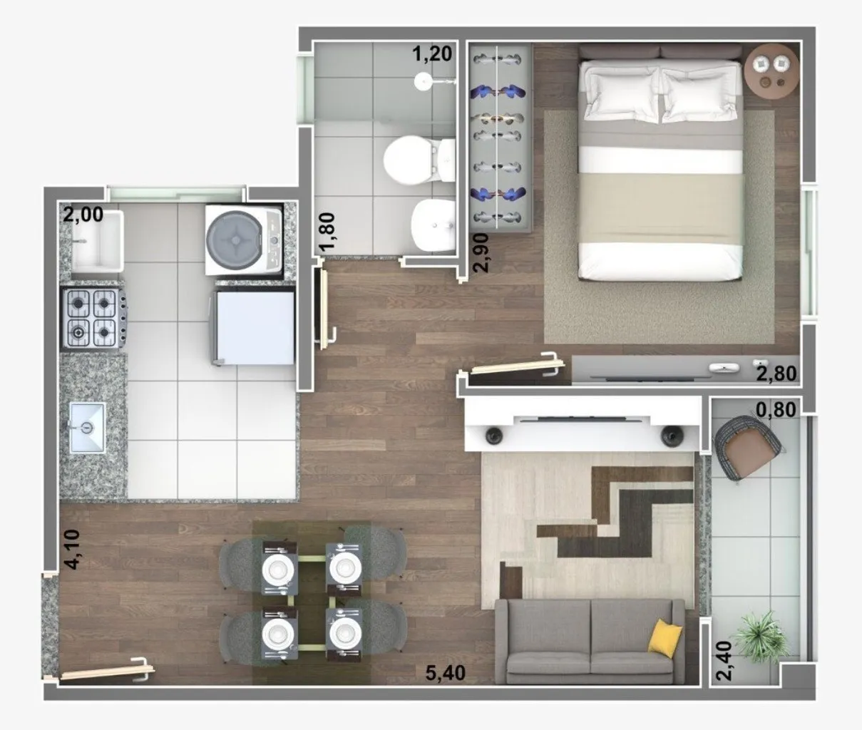 Imagem Apartamento à venda em São Paulo-SP: 1 quarto, 1 banheiro, 35,00 m² no bairro Jardim Oriental - Condomínio Casa Thema