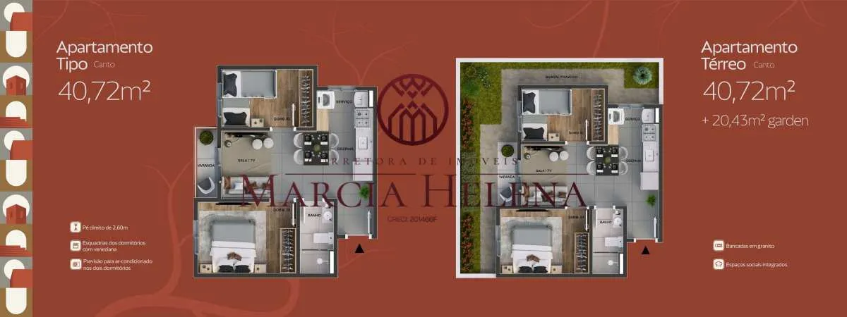 Imagem Apartamento à venda em Campinas, Vila Mingone, com 2 quartos, 40,72m2
