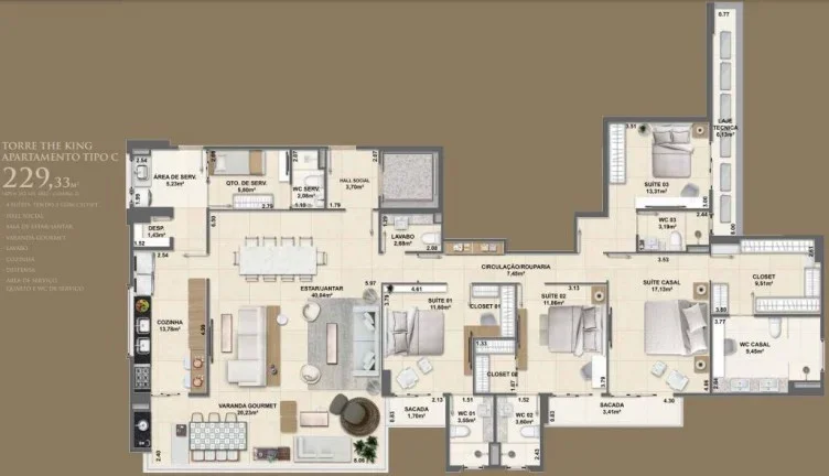 Imagem Apartamento 4 dormitórios para Venda em Teresina, Jóquei, 4 dormitórios, 4 suítes, 5 banheiros, 4 vagas