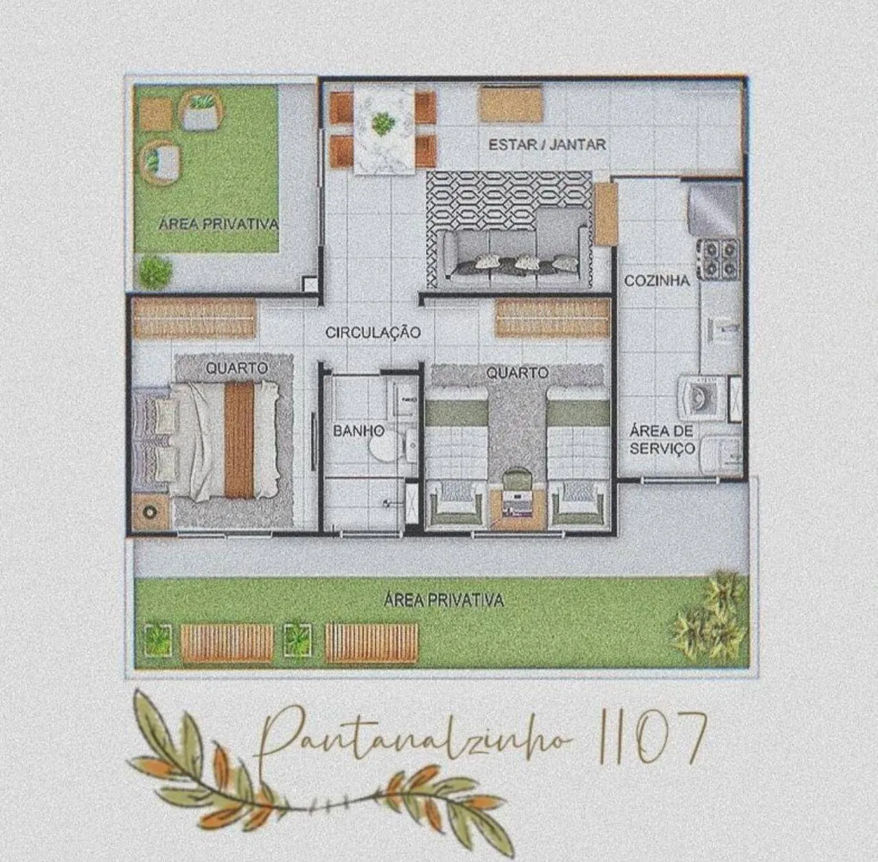 Imagem Apartamento 2 quartos Condomínio MRV Chapada Pantanal no Ribeirão do Lipa