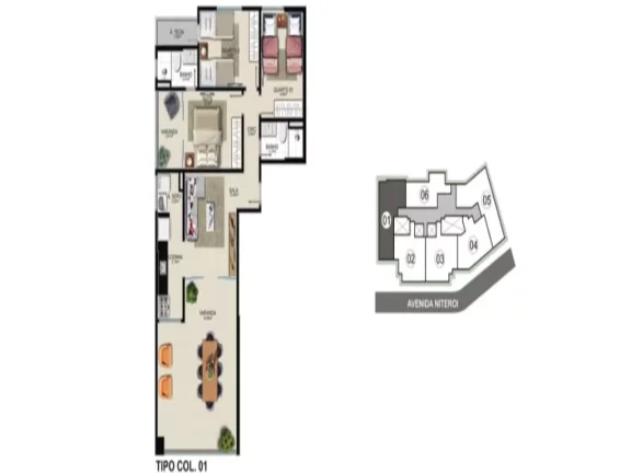 Imagem Apartamento com com 3 quartos e 2 suítes financiamento próprio no Edifico Art Life a venda na praia da cerca