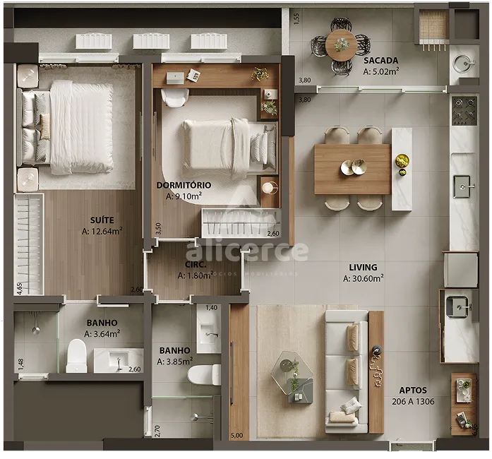 Imagem Apartamento à venda com 2 quartos 1 suíte, 78,4m² em Campinas São José