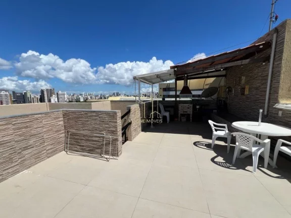Imagem Excelente cobertura vista mar decorada com três suítes e área gourmet a venda na Pituba