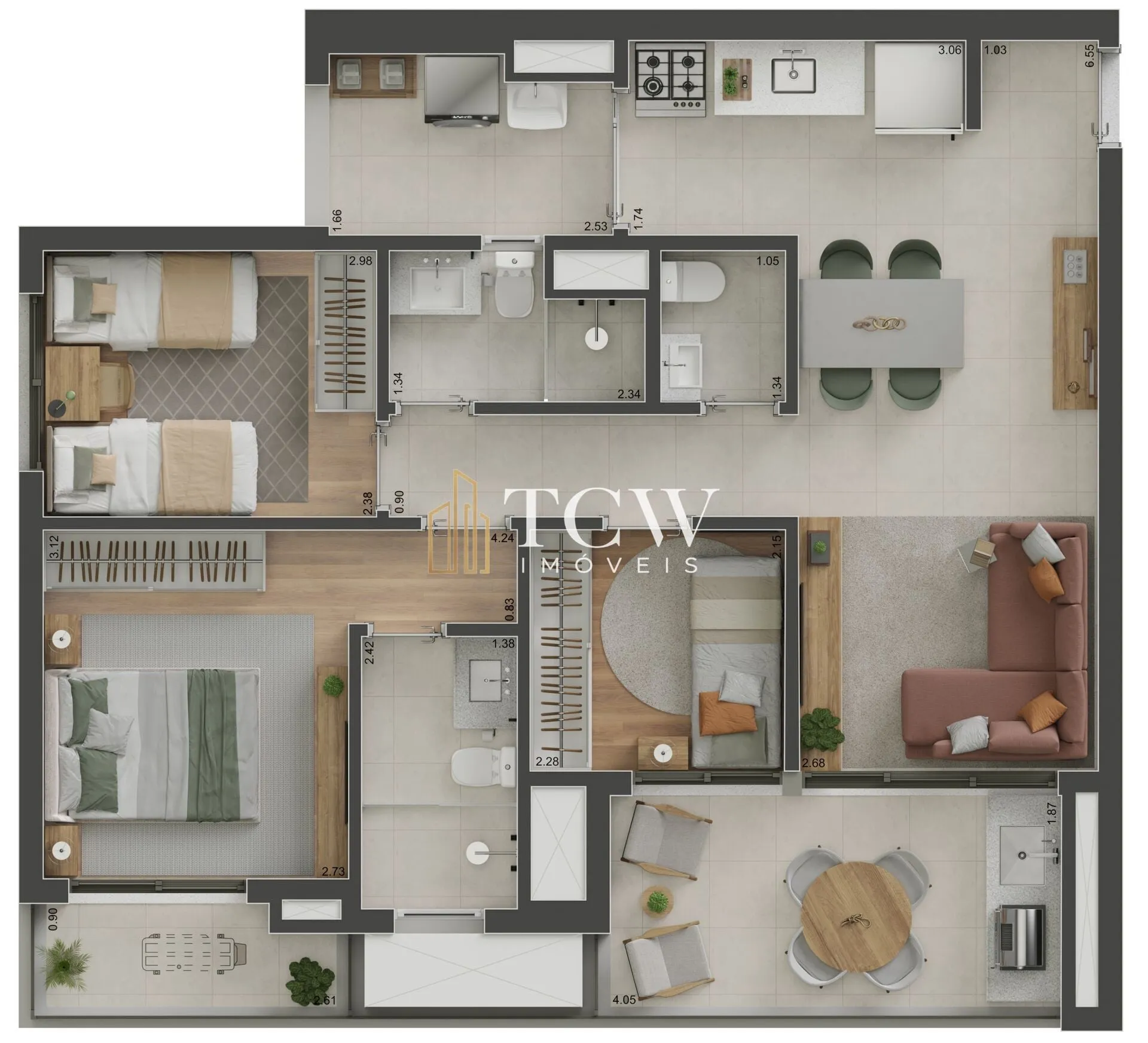 Imagem Apartamento à venda no bairro Cidade Monções - São Paulo/SP, Zona Sul