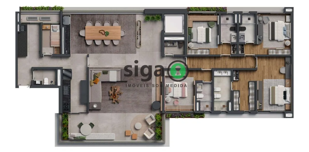 Imagem Apartamento à venda no Paraíso de 248m² com 4 Suítes e 4 Vagas em São Paulo
