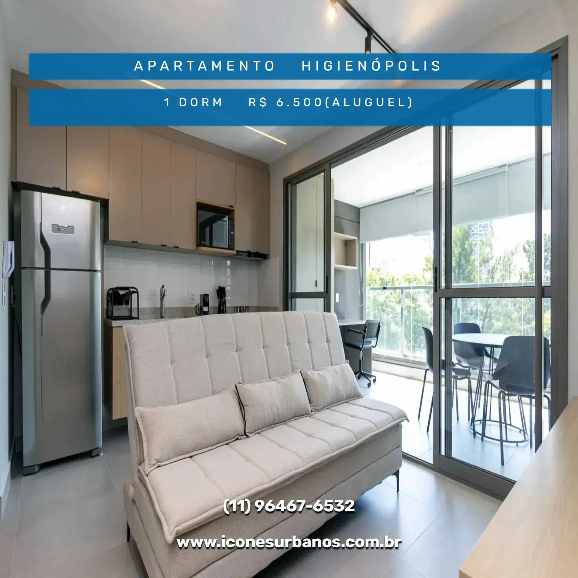 Foto do imóvel Apartamento com 1 Quarto para Alugar, 53,16 m² em Rua Coronel José Eusébio