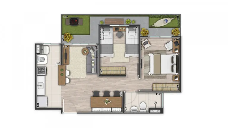 Imagem Apartamento com 2 Quartos à Venda, 53 m² em Pavuna - Rio de Janeiro