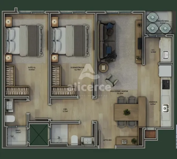 Imagem Apartamento à venda com 2 quartos 1 suíte, 120,36m² em Ingleses do Rio Vermelho Florianópolis