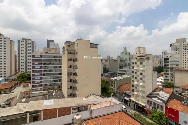 Imagem Apartamento à venda em São Paulo-SP, Vila Buarque: 1 quarto, 1 sala, 1 banheiro, 1 vaga e 32m² de área.