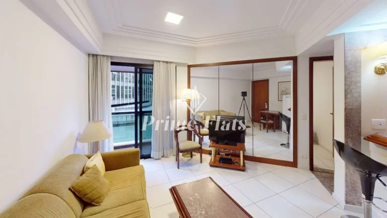 Foto do imóvel Flat disponível para locação no Golden Tower Residence, com 40m², 1 dormitório e 1 vaga em Avenida Nove de Julho