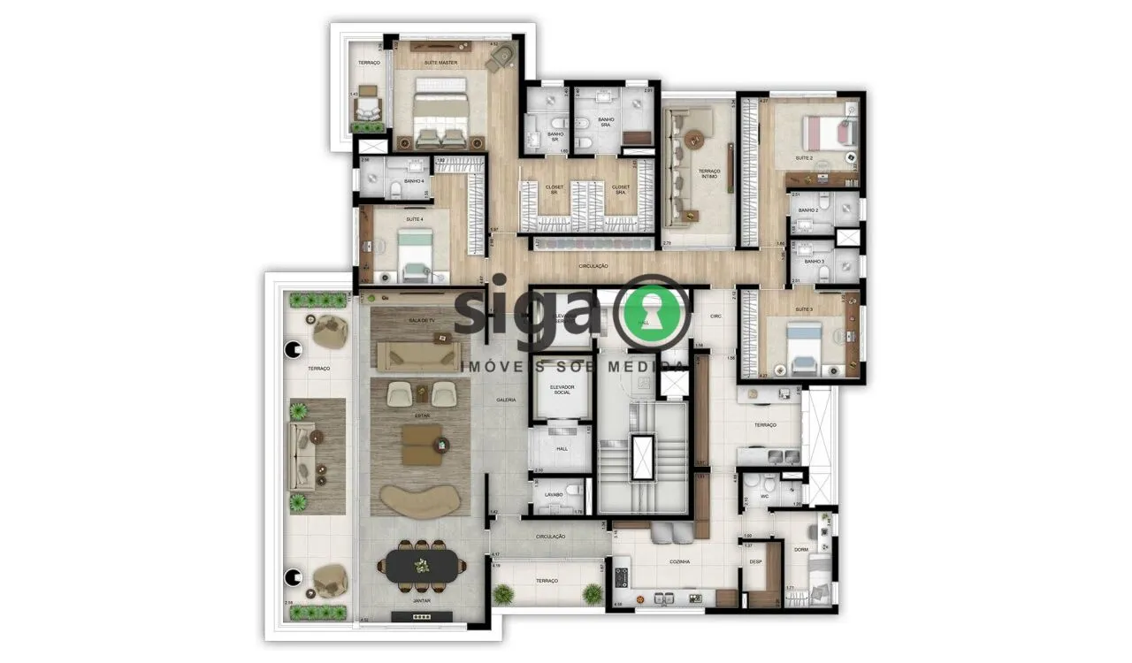 Imagem Apartamento para venda no Ibirapuera 04 suítes, São Paulo - SP