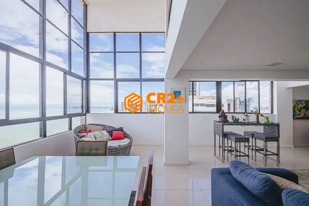 Imagem Cobertura a Venda 400m² com 4 Quartos, 2 Suítes + Dce e Piscina a Beira Mar - PO