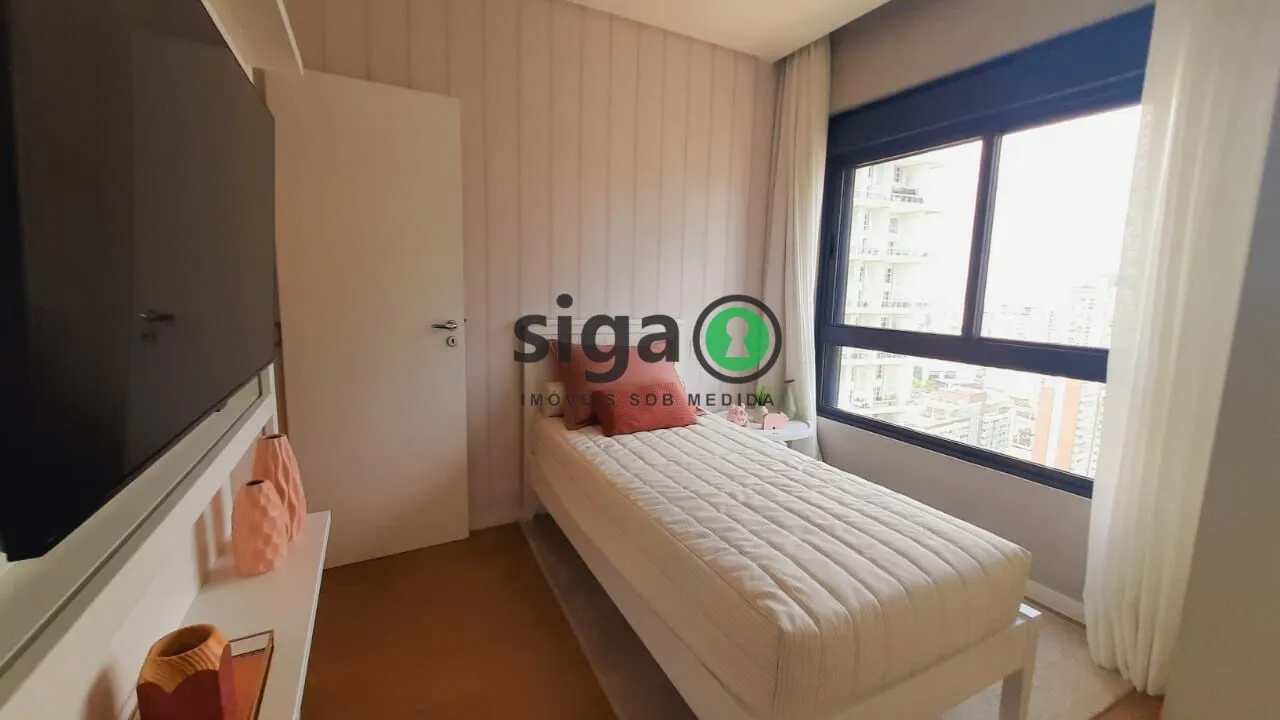 Imagem Apartamento mobiliado 196m² no EZ Parque da Cidade - 3 Suítes, 4 Vagas e Porteira Fechada