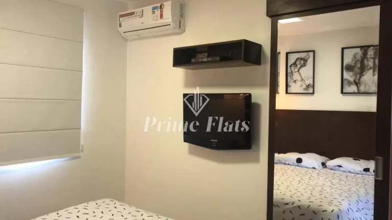 Imagem Flat disponível para locação no Condomínio Edifício Espaço Alpha, com 56m², 2 dormitórios e 1 vaga de garagem