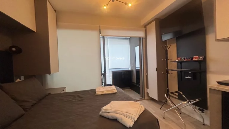Imagem Apartamento de alto padrão para locação em Pinheiros, São Paulo-SP: 1 quarto, 1 sala, 1 banheiro, 24,50 m² de área.