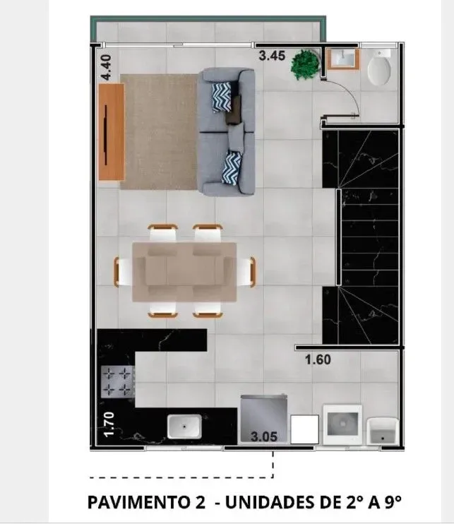 Imagem Casa de Condomínio com 2 Quartos à Venda, 98 m² em Marapé - Santos