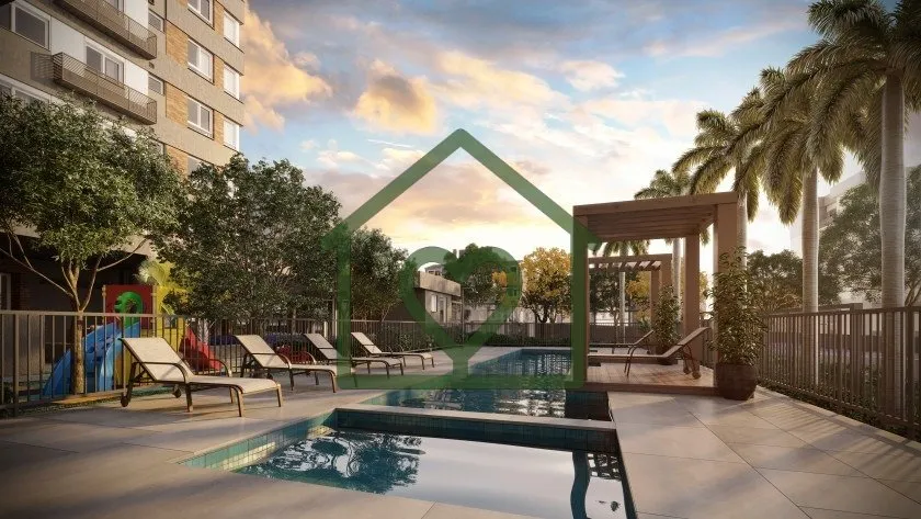 Imagem Excelente apto novo com 70m2 privativos, 02 dormitórios, ambos suítes, living 2 ambientes com chur...