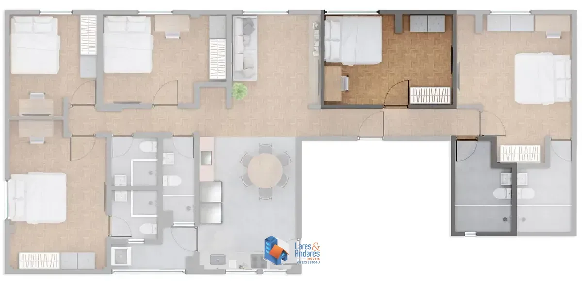 Imagem Apartamento para venda em Jardim Paulista com 5 quartos, sendo 2 suítes, 158m²