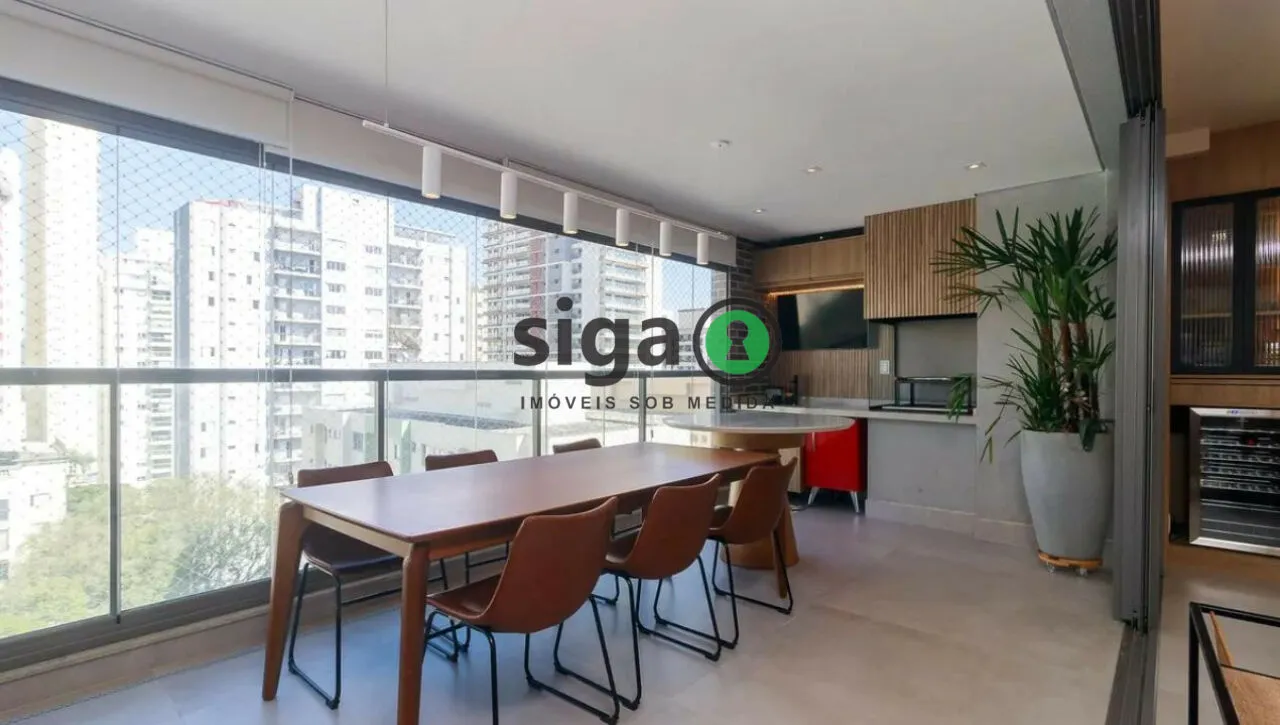 Foto do imóvel Apartamento mobiliado com 3 dormitórios e lazer completo no Brooklin.