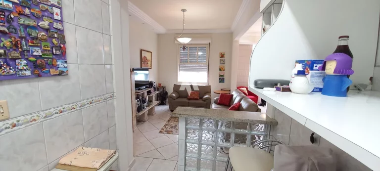 Imagem Apartamento à venda com 1 (reversível para 2) dormitório e Vista para o Mar no bairro Itararé em São Vicente/SP