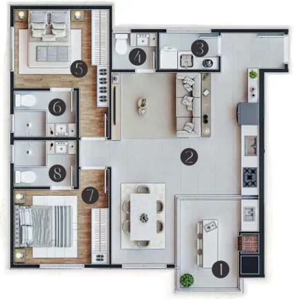 Imagem Beverly Hills Residence - Apartamento à venda no bairro Dom Bosco - Itajaí/SC