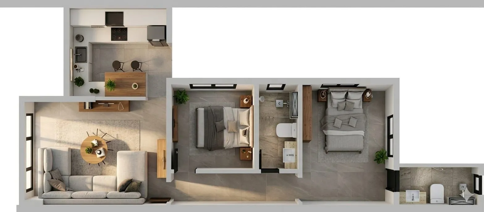 Imagem Casa em condomínio com 2 dormitórios, suíte e churrasqueira