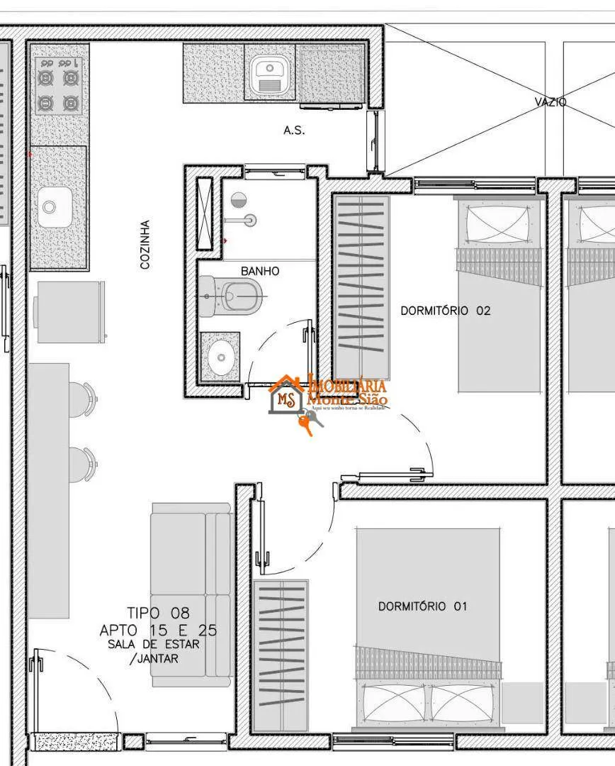 Imagem Apartamento com 2 dormitórios à venda, 34 m² por R$ 239.900 - Vila Constança - São Paulo/SP