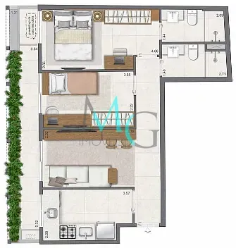 Imagem Apartamento à venda 3 Quartos 3 Suites 1 Vaga 111.66M² Leblon Rio de Janeiro - RJ | Paradís