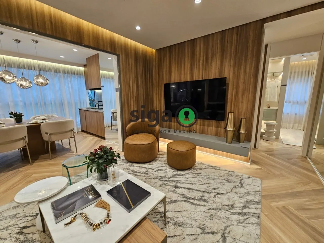 Foto do imóvel Apartamento à venda no Brooklin ? 138m², 3 quartos, 2 vagas , Quadra de Tênis!