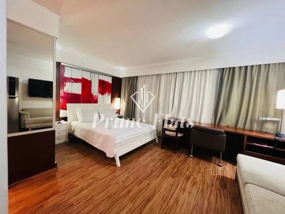 Imagem Flat disponível para locação no Meliá Ibirapuera, com 26m², 1 dormitório e 1 vaga