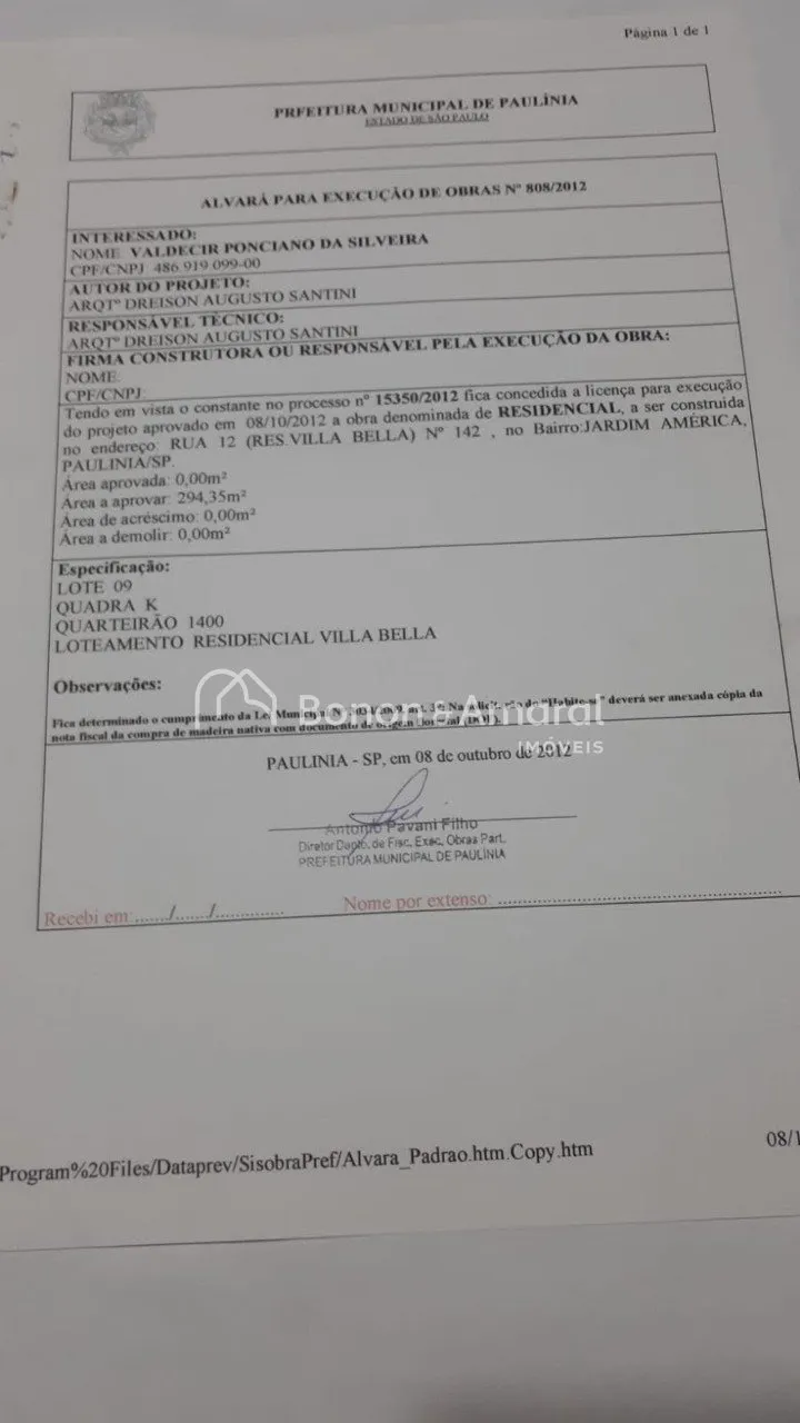 Imagem SOBRADO À VENDA 04 QUARTOS NO CONDOMÍNIO VILLA BELLA LIVORNO, BAIRRO JARDIM AMÉRICA,EM PAULÍNIA/SP